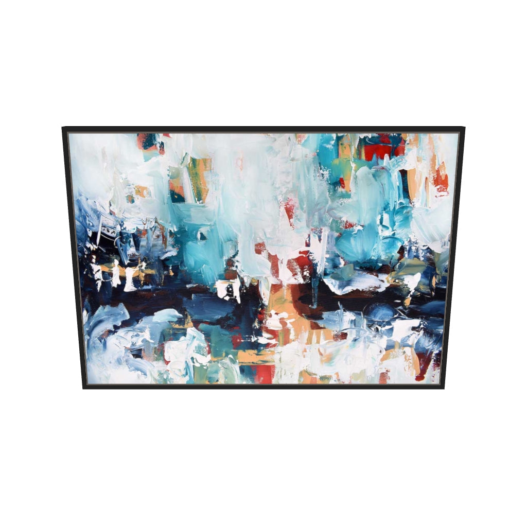 [ah-ar-v1:7a6d57c27ddcfd9aae3e9faa] Abstract 211 Canvas Art — 70 x 100 cm, black frame (AR scale)
