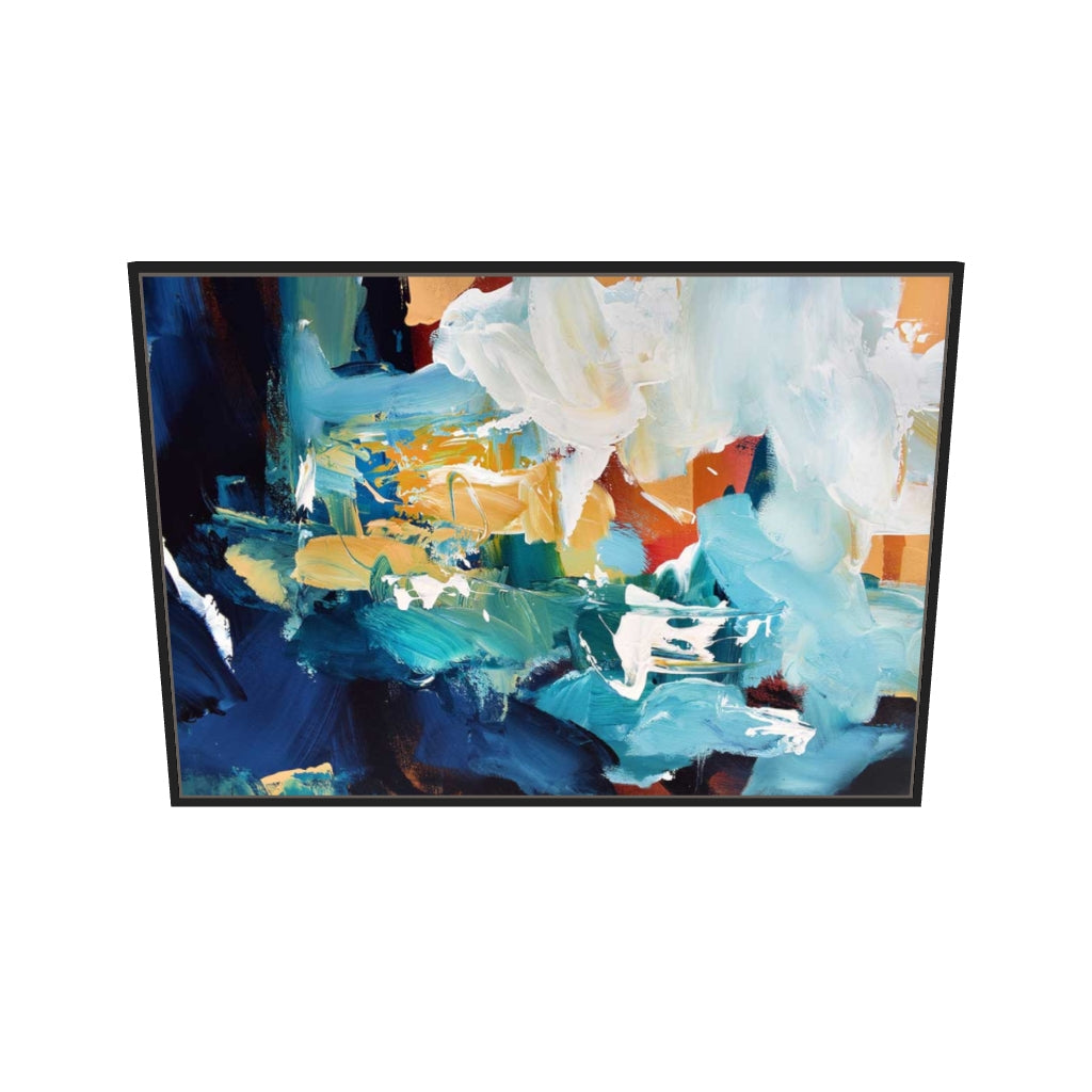 [ah-ar-v1:4164f06a32805b29620959f5] Abstract 226 Canvas Art — 70 x 100 cm, black frame (AR scale)
