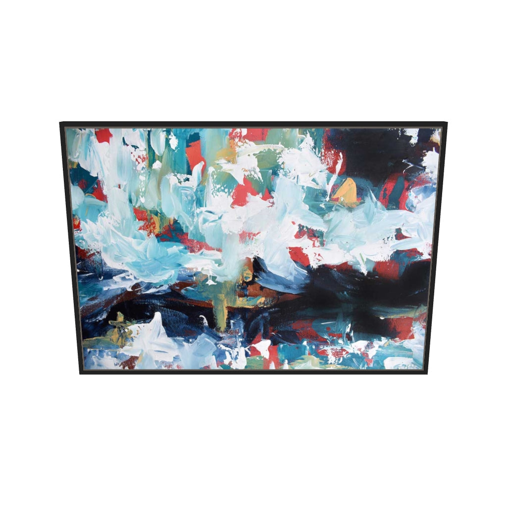 [ah-ar-v1:2bfd17e3b93000984e95f0a3] Abstract 234 Canvas Art — 70 x 100 cm, black frame (AR scale)