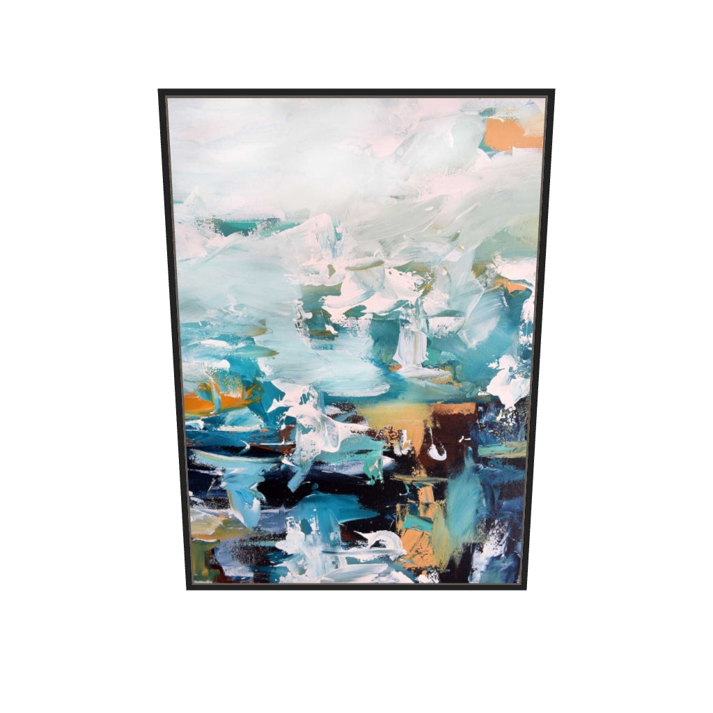 [ah-ar-v1:4b6ba69e1c27e4f1c06a17e2] Abstract 247 Canvas Art — 70 x 100 cm, black frame (AR scale)