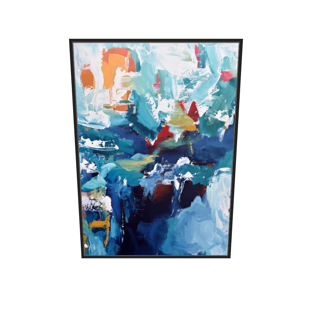 [ah-ar-v1:b3dc7f3297d1353d59f42bb7] Abstract 281 Canvas Art — 70 x 100 cm, black frame (AR scale)