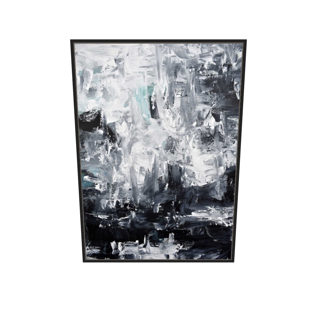 [ah-ar-v1:987cf9267cd1f85ad312b74c] Abstract 294 Canvas Art — 70 x 100 cm, black frame (AR scale)