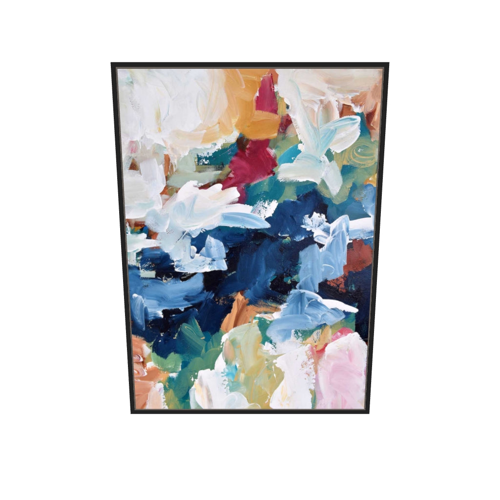 [ah-ar-v1:7c7783c40c31c4ca370a92cd] Abstract 311 Canvas Art — 70 x 100 cm, black frame (AR scale)