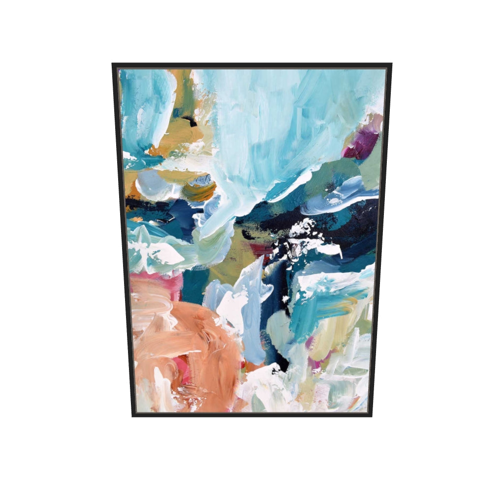 [ah-ar-v1:5dfe9a2fc22ca5abd8f2e26d] Abstract 312 Canvas Art — 70 x 100 cm, black frame (AR scale)