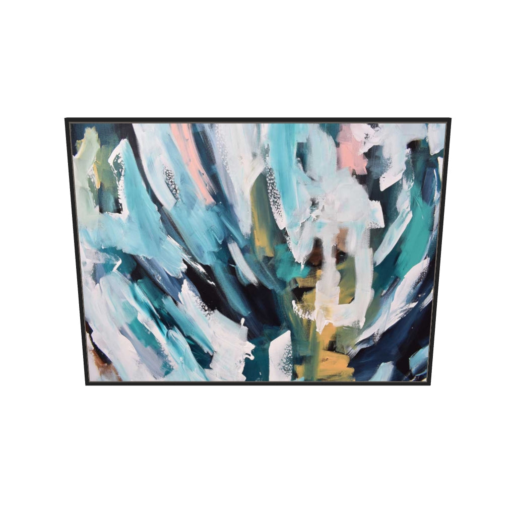 [ah-ar-v1:c84eb730566a1b1fa15ef181] Abstract 170 Canvas Art — 90 x 120 cm, black frame (AR scale)