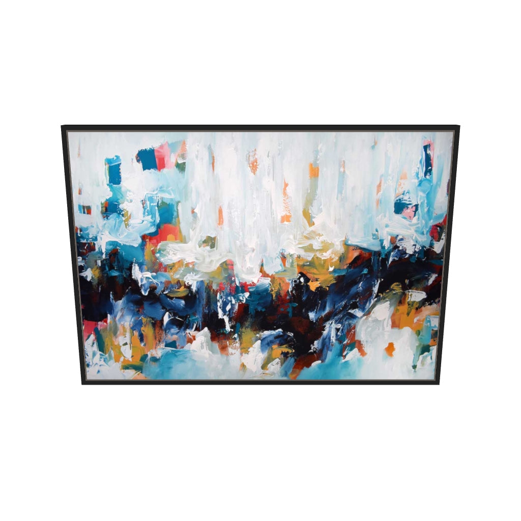 [ah-ar-v1:6fdbf29015107c287bae4ea0] Abstract 423 Canvas Art — 70 x 100 cm, black frame (AR scale)