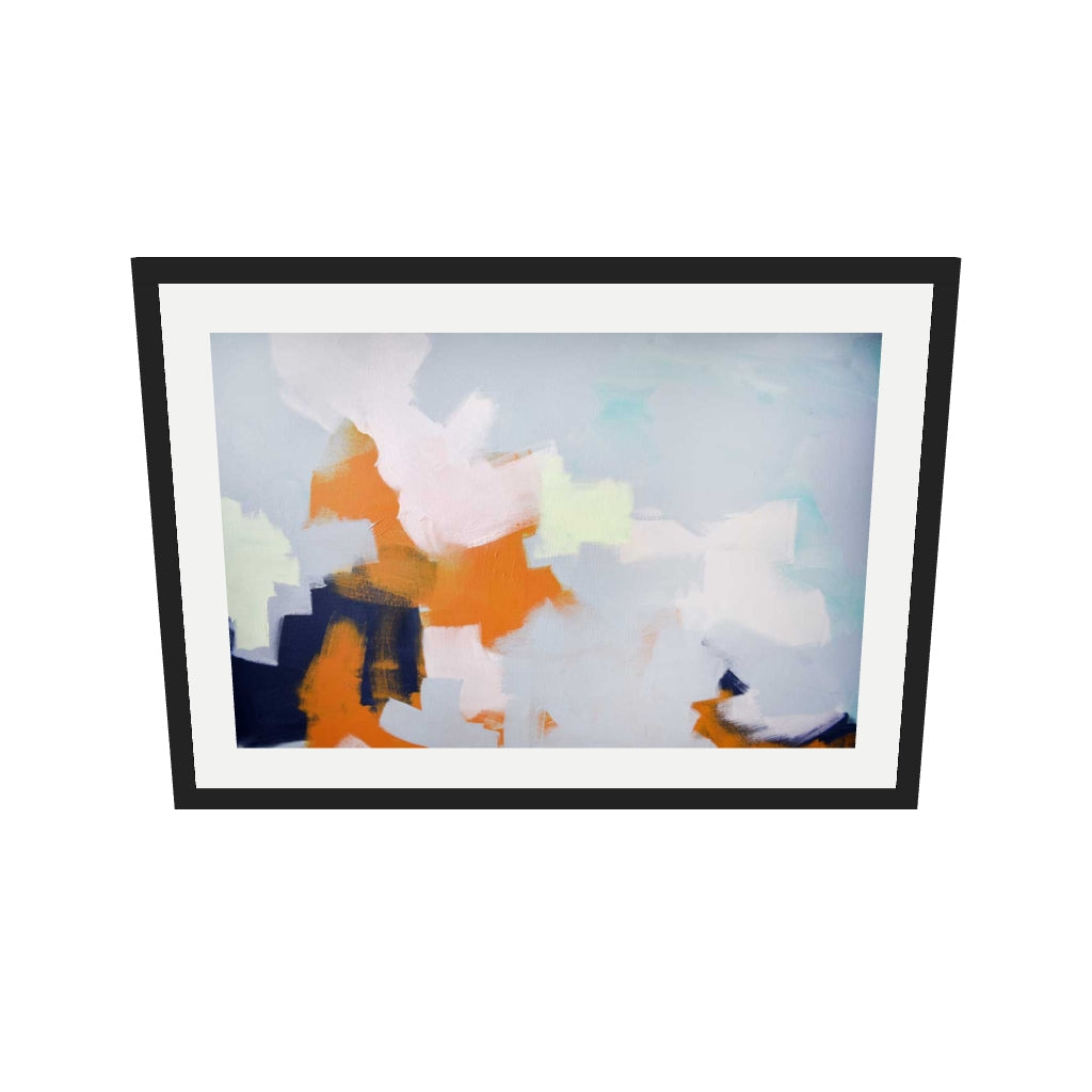 [ah-ar-v1:a4948d79b4d665367088dadd] Abstract Clouds Art Print — 50 x 70 cm, black frame (AR scale)