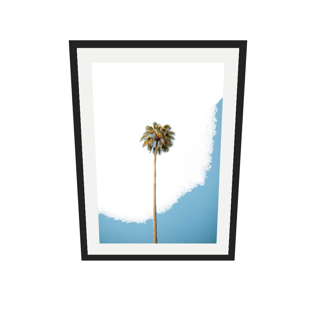 [ah-ar-v1:124990ef581c5abeed1a8932] Contemporary Palm Tree Art Print — 50 x 70 cm, black frame (AR scale)