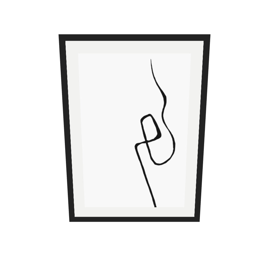 [ah-ar-v1:315bc937799fcf3c19d5e381] Modern Line Drawing 2 Art Print — 50 x 70 cm, black frame (AR scale)