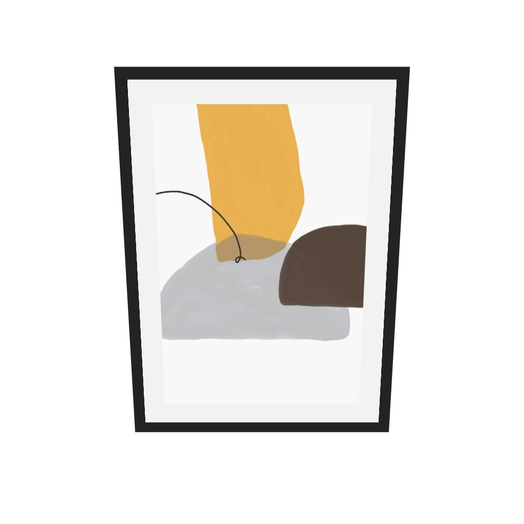 [ah-ar-v1:e2363542fe754d60421c9384] Abstract Design Art Print — 50 x 70 cm, black frame (AR scale)