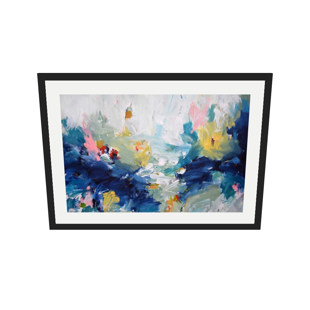 [ah-ar-v1:bcc8fc760fbc123b993a74c5] Abstract 437 Art Print — 50 x 70 cm, black frame (AR scale)