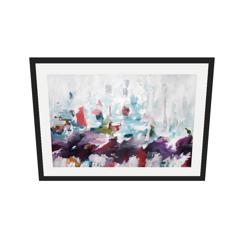 [ah-ar-v1:eeb517f0354be76df4d1ce21] Abstract 438 Art Print — 50 x 70 cm, black frame (AR scale)