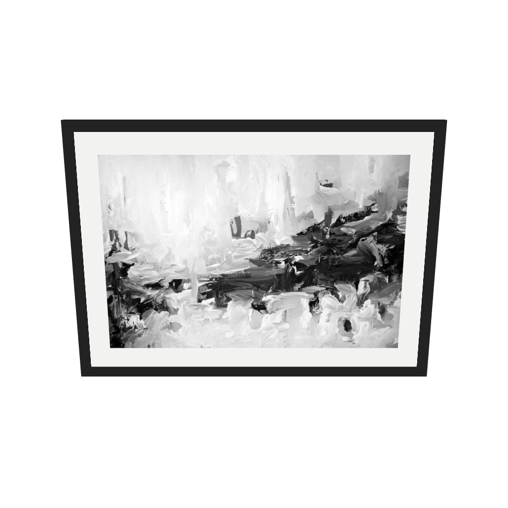 [ah-ar-v1:d886213512deb4ac2e5f047b] Abstract 441 Art Print — 50 x 70 cm, black frame (AR scale)