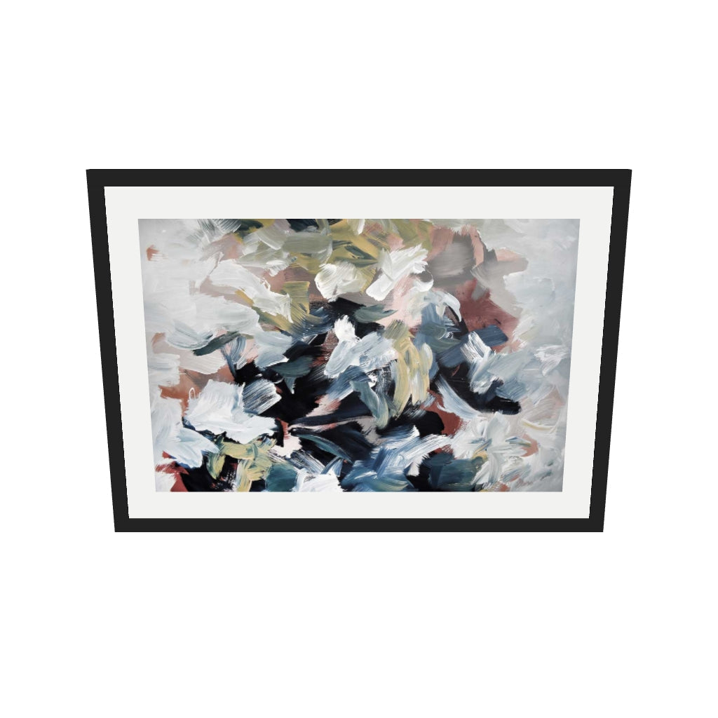 [ah-ar-v1:344cdd9c8b8af5f55c2ecf5a] Abstract 512 Art Print — 50 x 70 cm, black frame (AR scale)