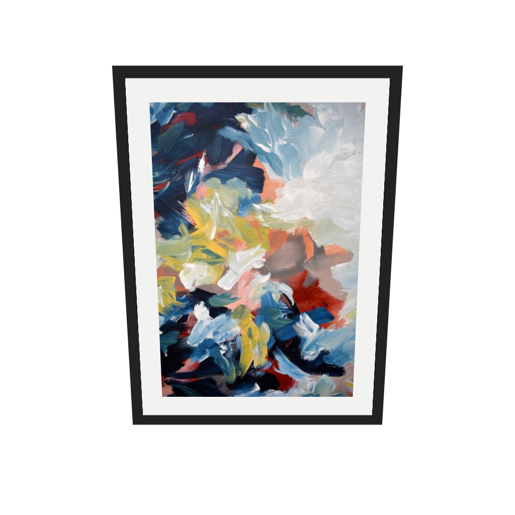 [ah-ar-v1:50210edaf870fad9eef91e40] Abstract 450 Art Print — 50 x 70 cm, black frame (AR scale)