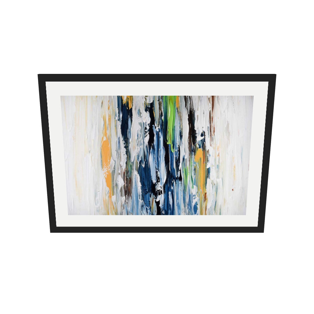 [ah-ar-v1:c7c12e07cc6c1295a5679296] Abstract 456 Art Print — 50 x 70 cm, black frame (AR scale)