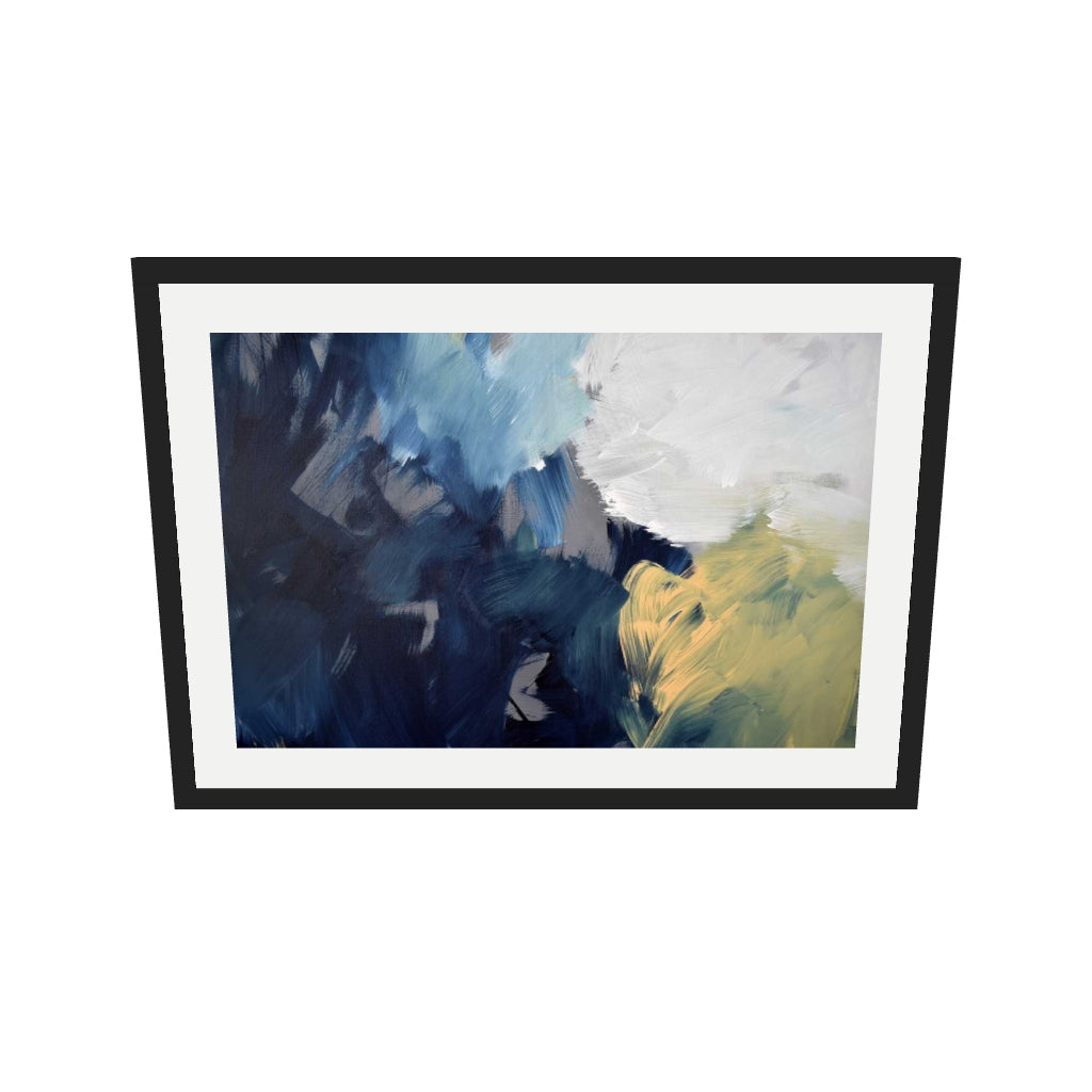 [ah-ar-v1:831ea575067269660559ec8f] Abstract 461 Art Print — 50 x 70 cm, black frame (AR scale)