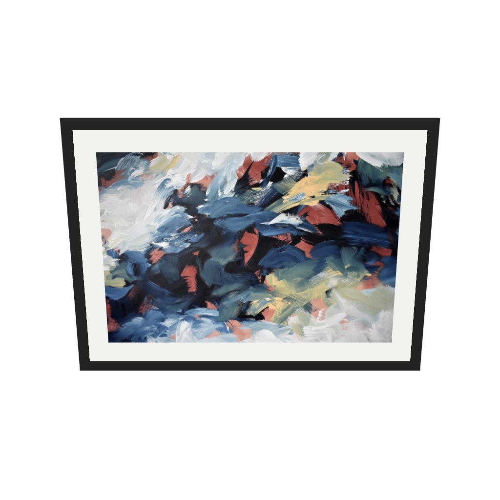 [ah-ar-v1:cc94f39b10a055718dd7833a] Abstract 464 Art Print — 50 x 70 cm, black frame (AR scale)