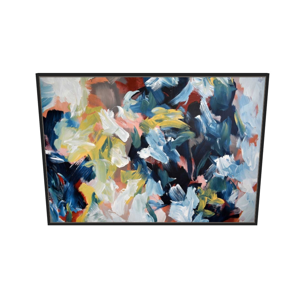 [ah-ar-v1:a22a6af5202128832fcad5dc] Abstract 446 Canvas Art — 70 x 100 cm, black frame (AR scale)