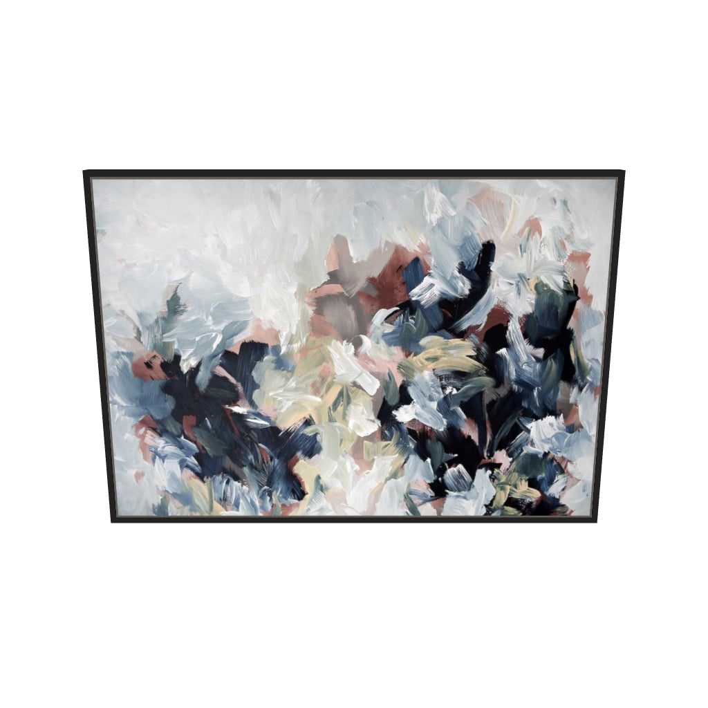 [ah-ar-v1:52e0c6497a33266a9de76ef1] Abstract 449 Canvas Art — 70 x 100 cm, black frame (AR scale)