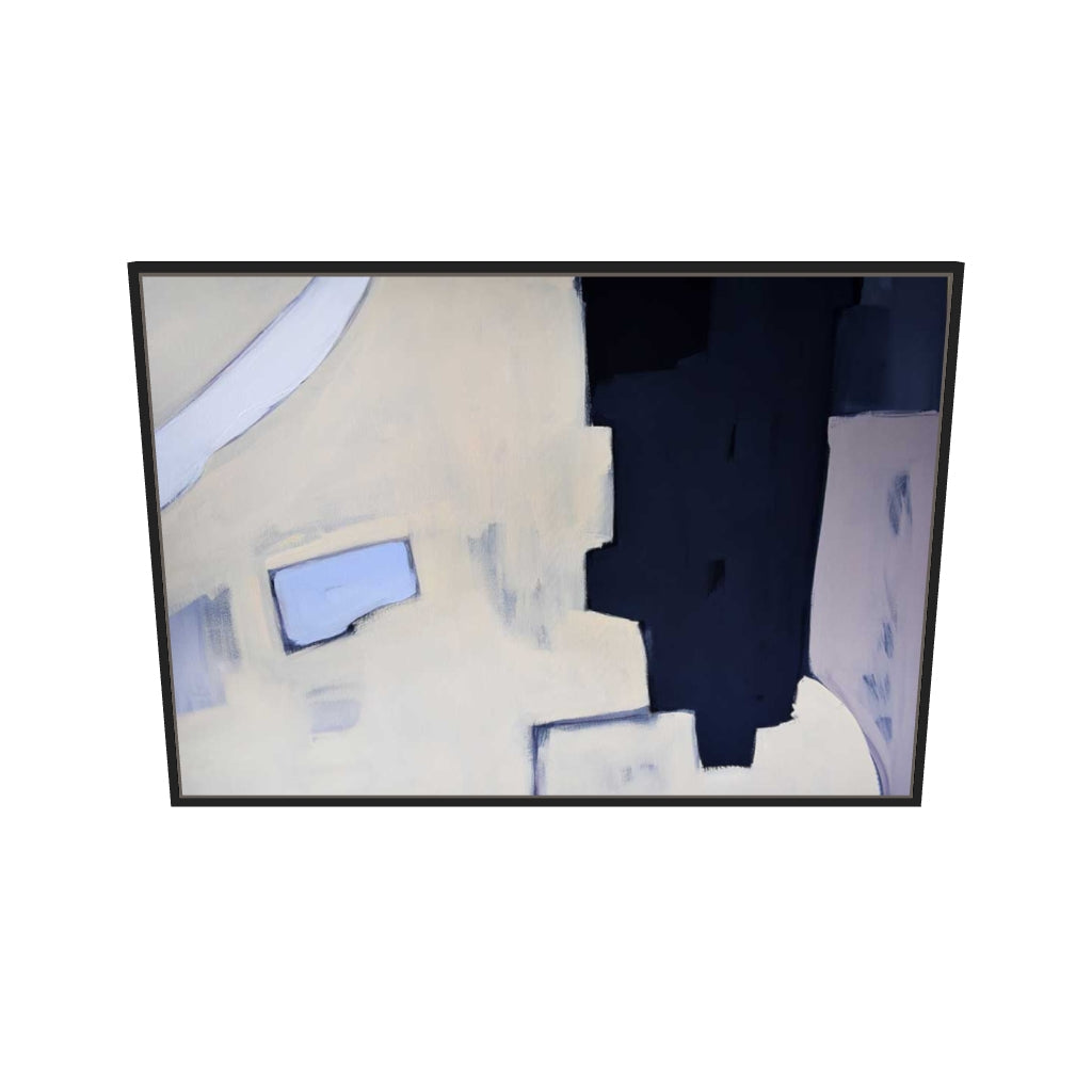 [ah-ar-v1:32d5544cc37f1e1f20b6f0fd] Abstraction 529 Canvas Art — 70 x 100 cm, black frame (AR scale)