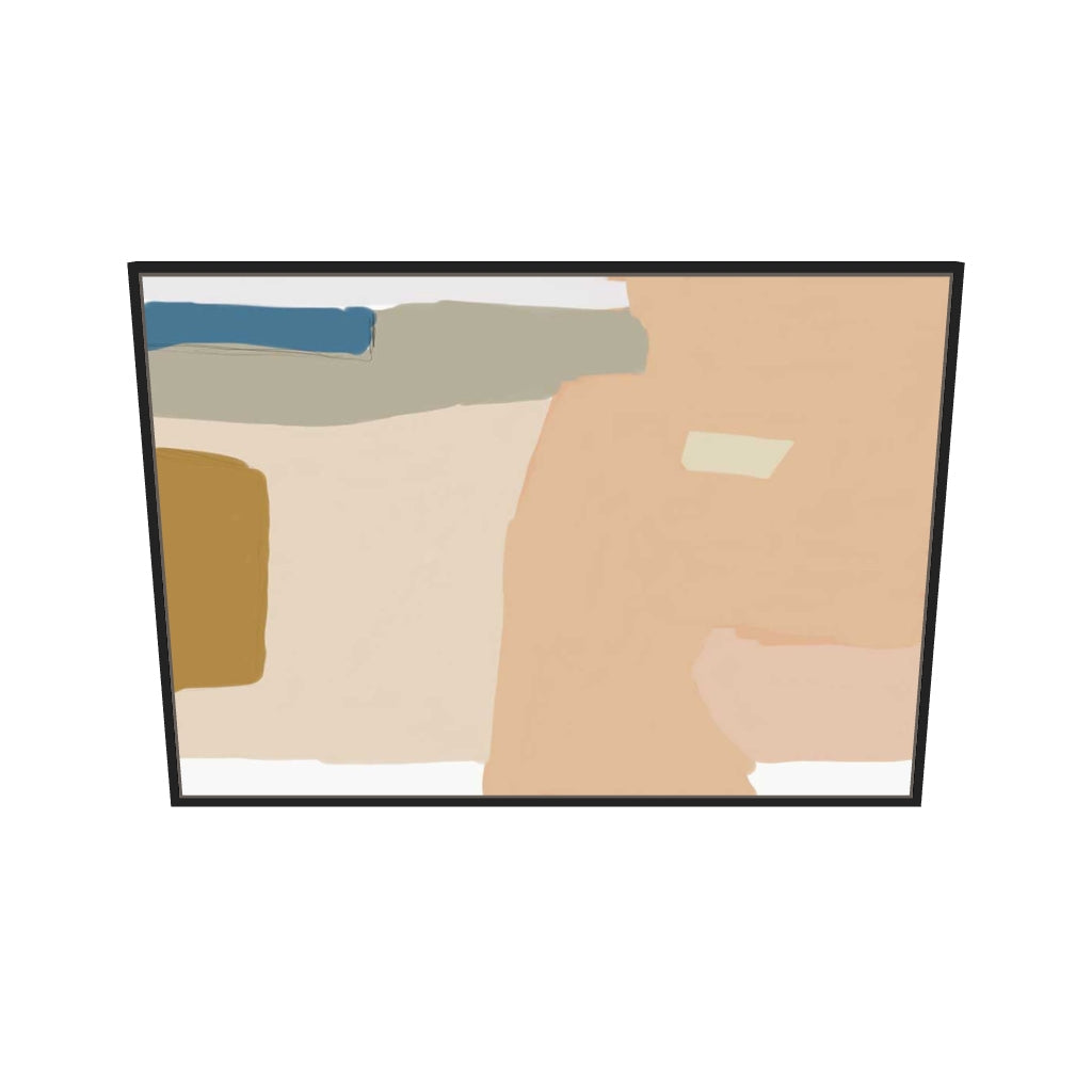 [ah-ar-v1:bc891cdfb4b1c999d98bdc98] Minimal Abstract Shapes Canvas Art — 70 x 100 cm, black frame (AR scale)