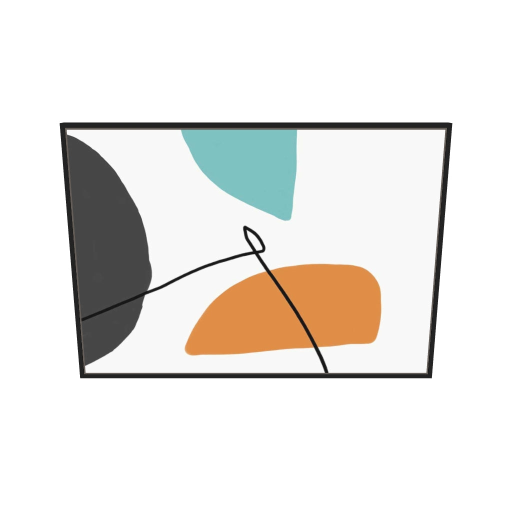 [ah-ar-v1:fa324dcf665791f173d832eb] Minimal Bright Shapes Canvas Art — 70 x 100 cm, black frame (AR scale)