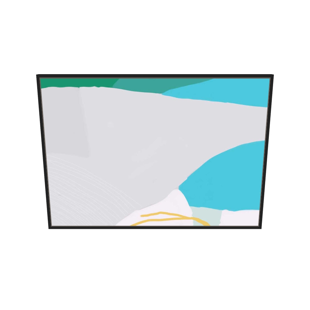 [ah-ar-v1:727ce9ce2203d466860d9323] Modern Abstract Mountain Canvas Art — 70 x 100 cm, black frame (AR scale)