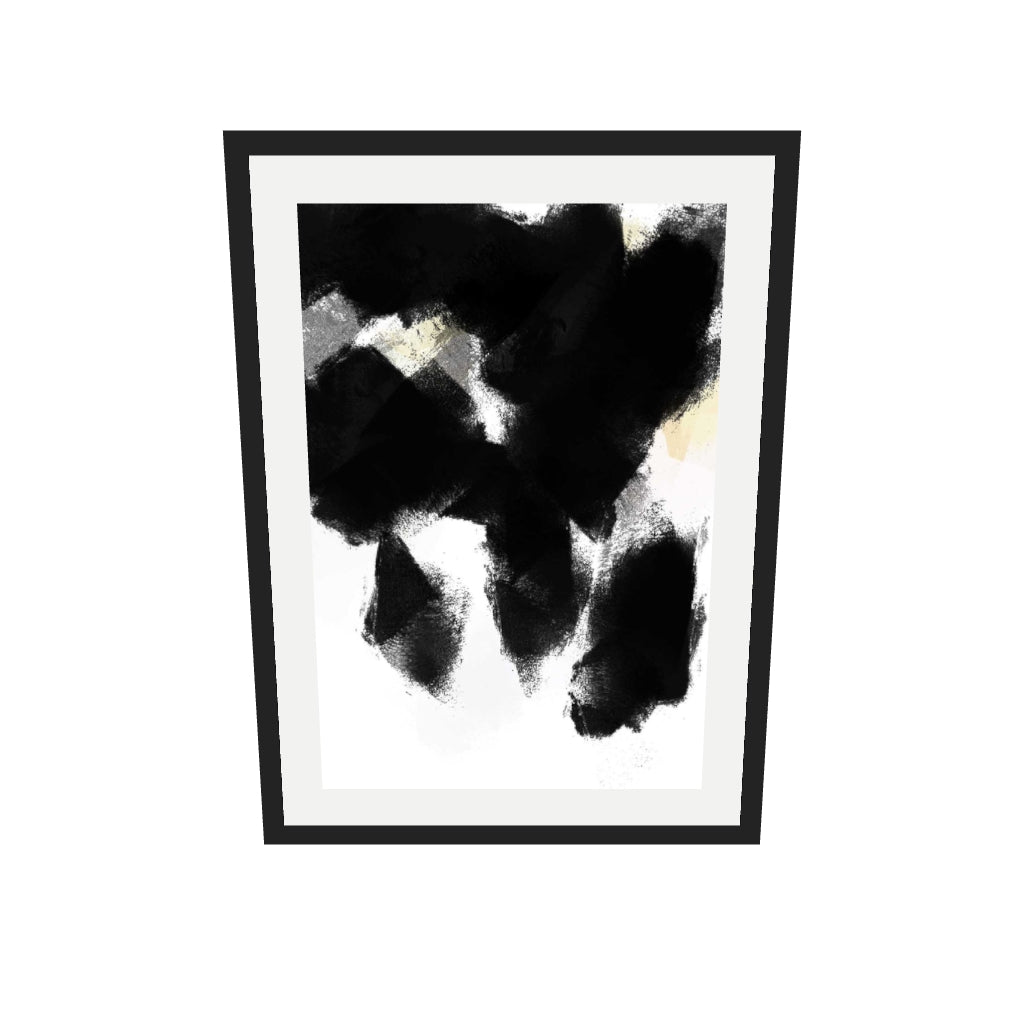 [ah-ar-v1:98007ebc686ac925c8c8f59c] Monochrome Shades Art Print — 50 x 70 cm, black frame (AR scale)