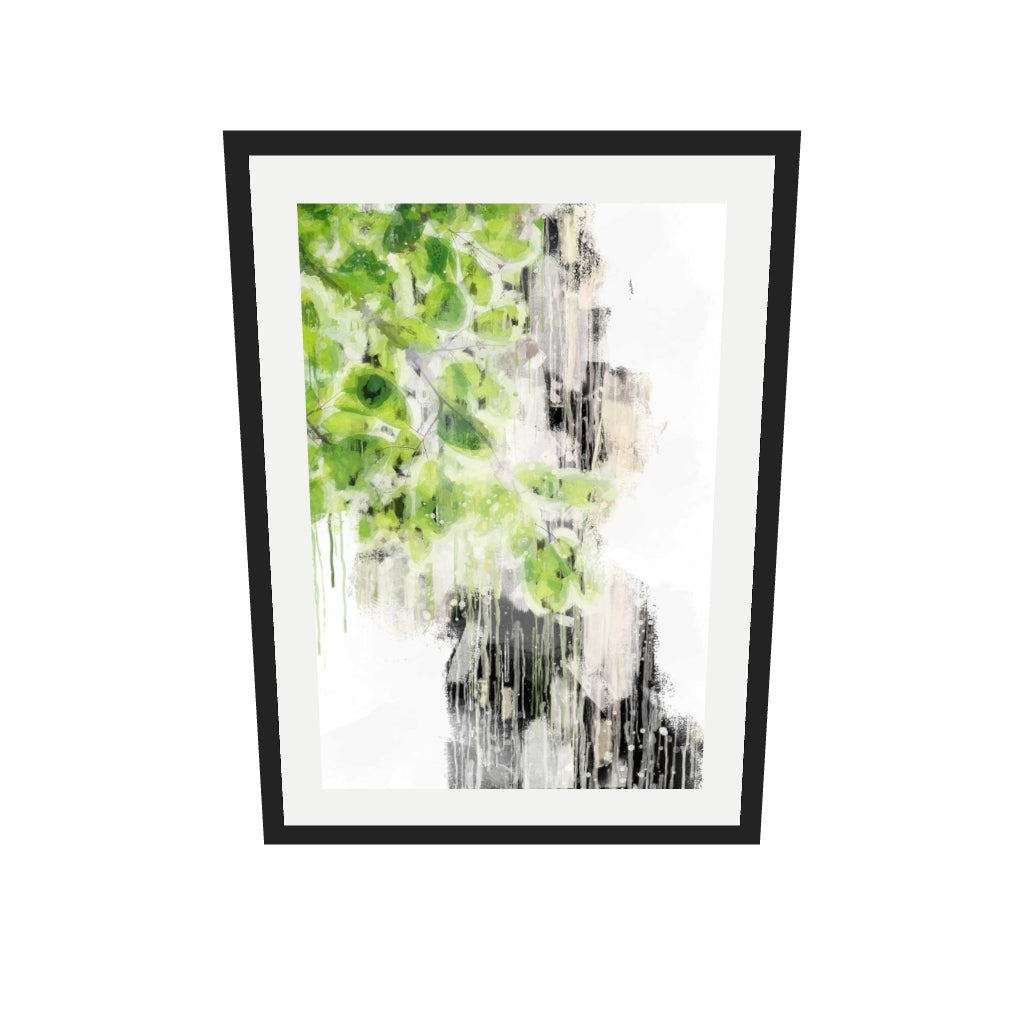 [ah-ar-v1:3d098e68d698b38477b9c36d] Japanese Botanical Stem Art Print — 50 x 70 cm, black frame (AR scale)