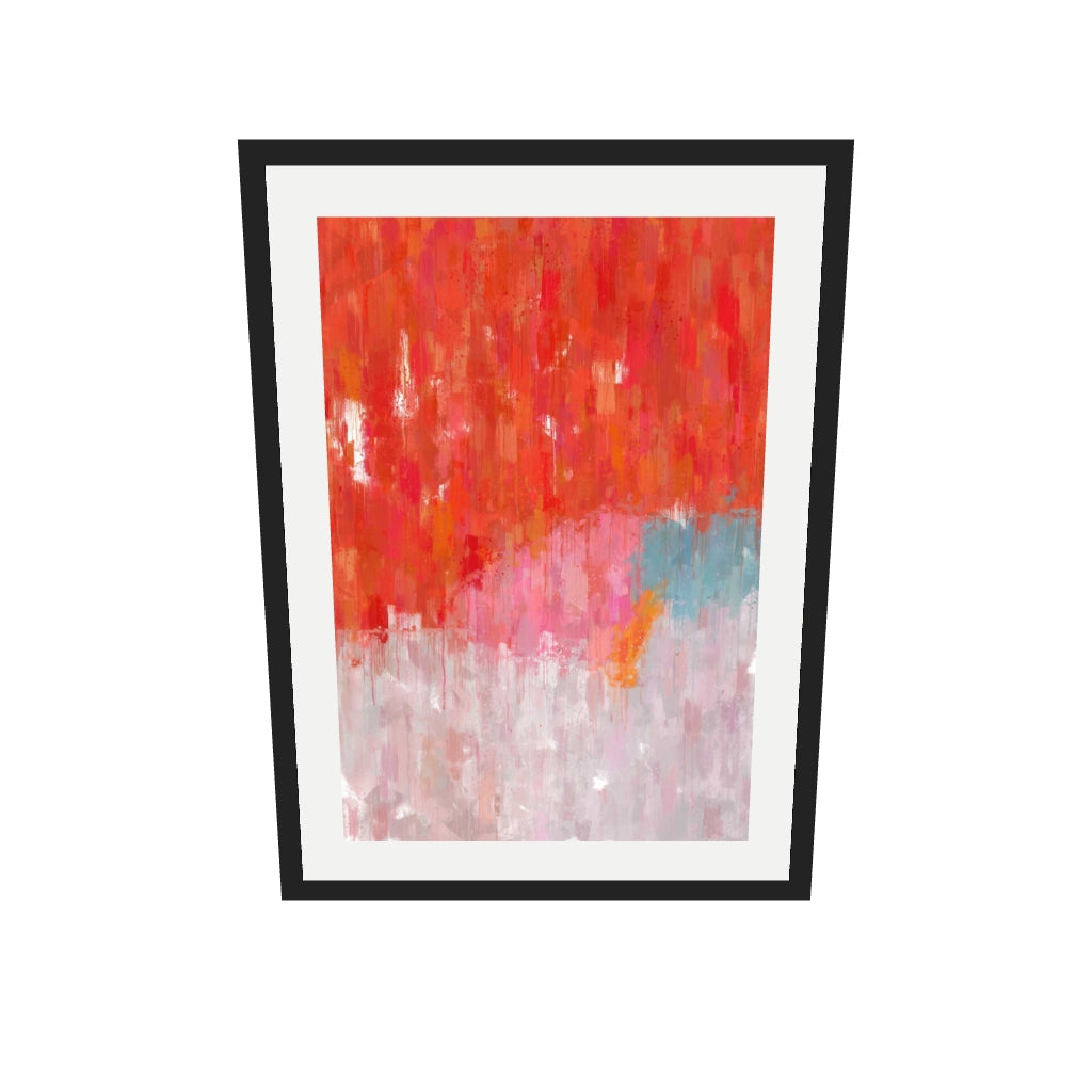 [ah-ar-v1:78c439f89d45379436083d22] Red Abstract Texture Art Print — 50 x 70 cm, black frame (AR scale)