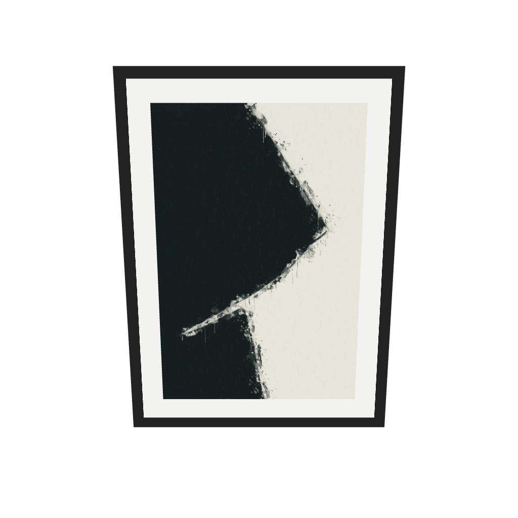 [ah-ar-v1:102d1ef70bcb51b70fe591de] Black Geometric Shape Art Print — 50 x 70 cm, black frame (AR scale)