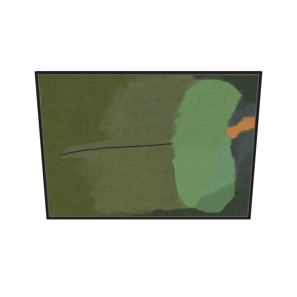 [ah-ar-v1:fc480759b9053be24c6e647b] Rothko Green Canvas Art — 70 x 100 cm, black frame (AR scale)