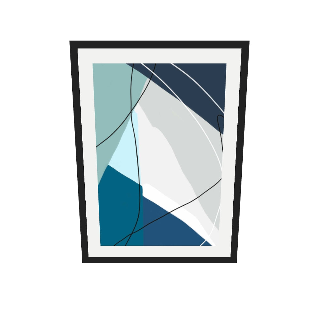 [ah-ar-v1:cc0877a4c4c40412a5010353] Geometry And Lines Art Print — 50 x 70 cm, black frame (AR scale)