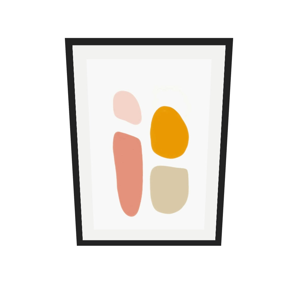[ah-ar-v1:ed9c65317ed3ed9e0b402119] Butterscotch Art Print — 50 x 70 cm, black frame (AR scale)