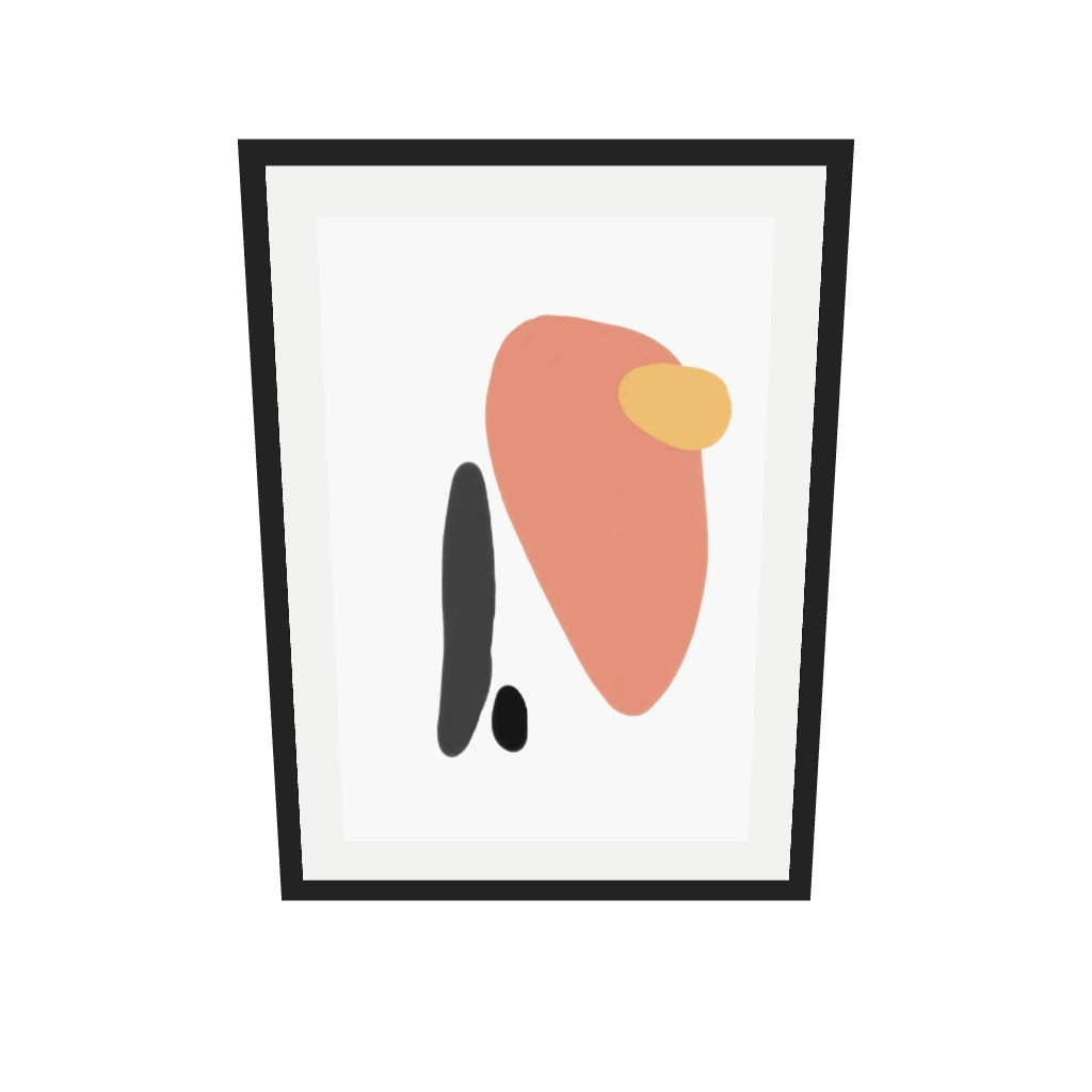 [ah-ar-v1:a2dfd6859713962e87bc1072] Modern Tribal Art Print — 50 x 70 cm, black frame (AR scale)