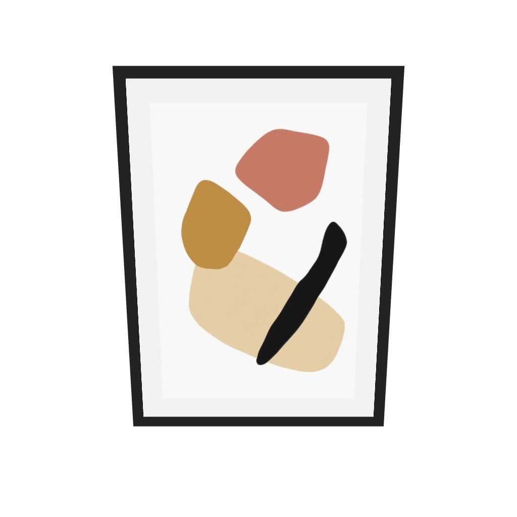 [ah-ar-v1:ed57077c76b371b7ccad9a8f] Tribal Design Art Print — 50 x 70 cm, black frame (AR scale)
