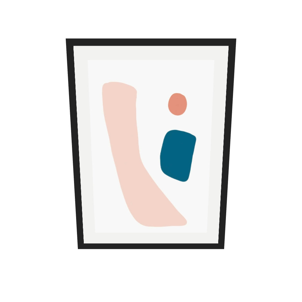[ah-ar-v1:0b39e021c6f1d272f73d6887] Fresh Shapes Art Print — 50 x 70 cm, black frame (AR scale)