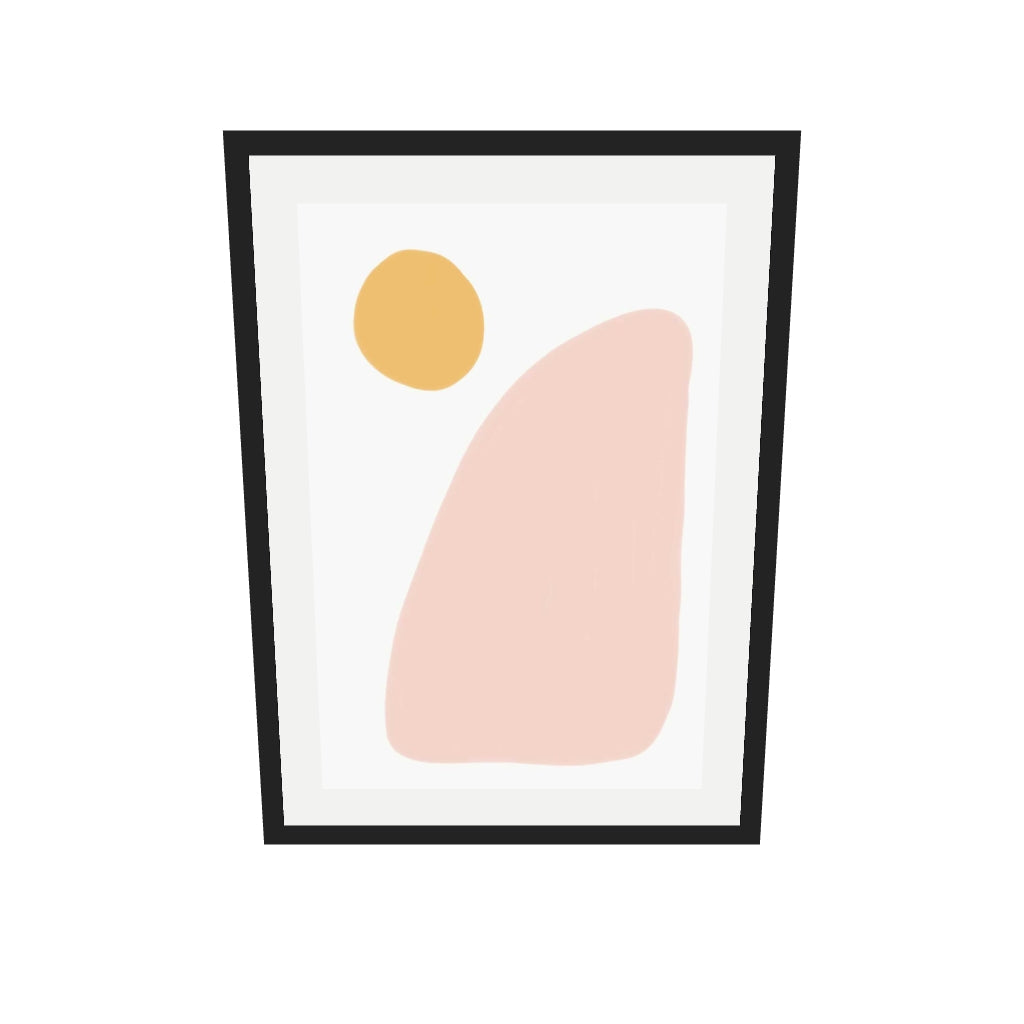 [ah-ar-v1:05b45c0755af0a2fd6e7b002] Pale Sunrise Art Print — 50 x 70 cm, black frame (AR scale)