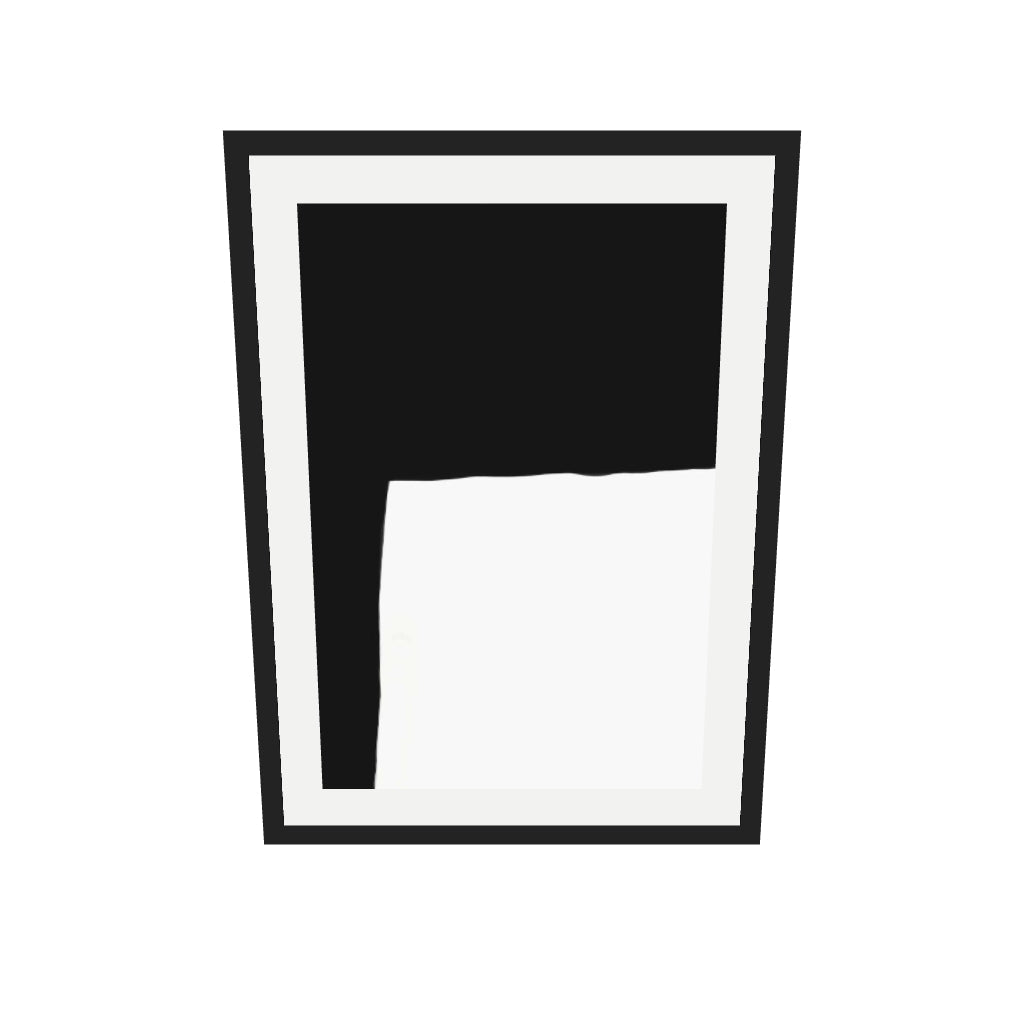 [ah-ar-v1:11a3cd2640a56c875ecec73d] Monochrome Shape Art Print — 50 x 70 cm, black frame (AR scale)