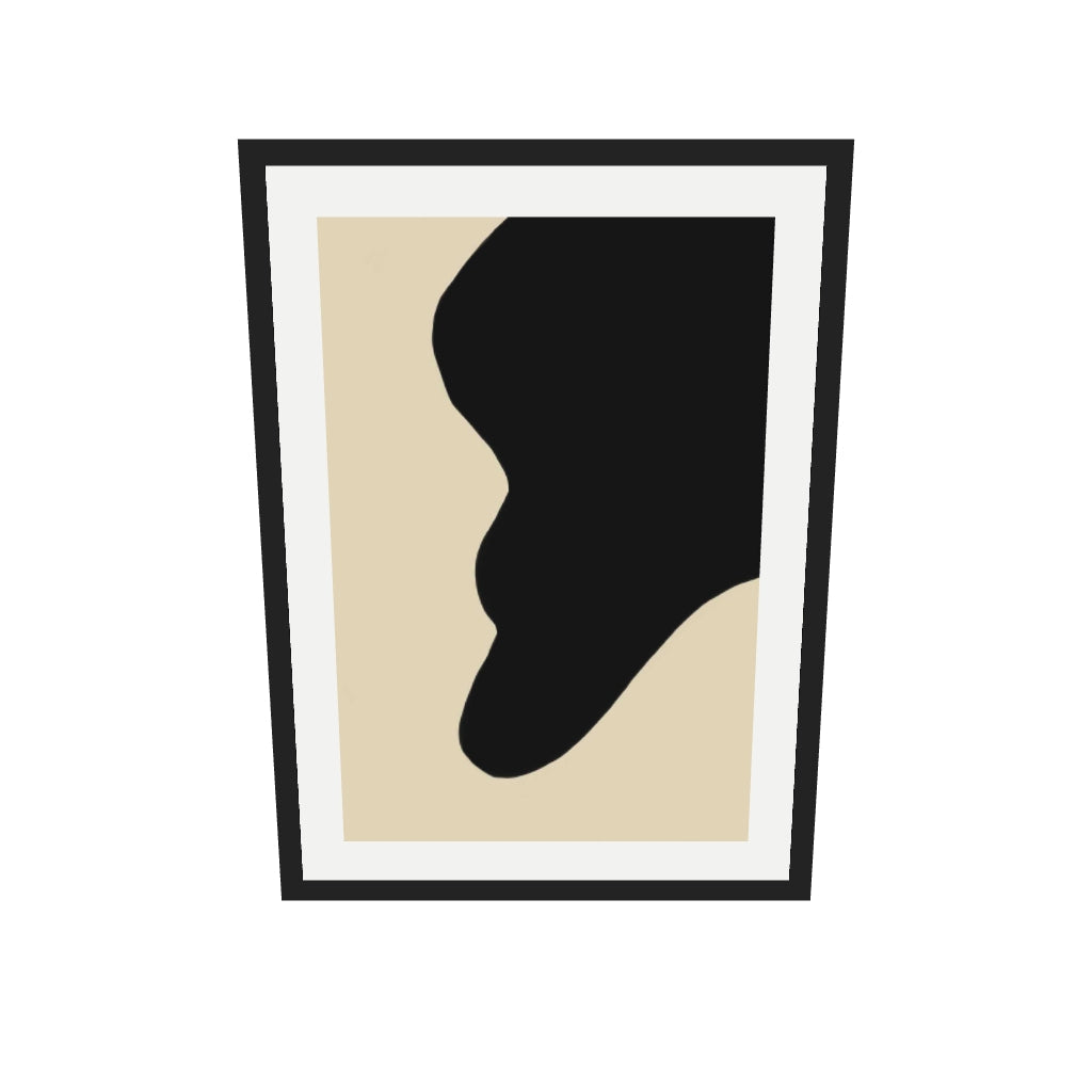 [ah-ar-v1:30486b2c29df4846c8b4bf44] Fluid Abstract Art Print — 50 x 70 cm, black frame (AR scale)