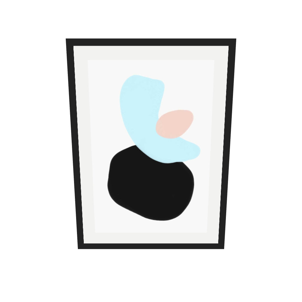 [ah-ar-v1:6c2c6610bc8fb467cee2f873] Colour Composition Art Print — 50 x 70 cm, black frame (AR scale)