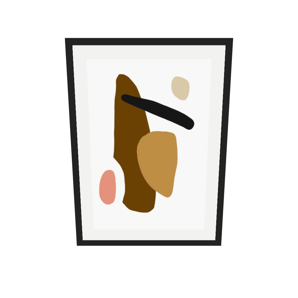 [ah-ar-v1:1697be0aab48e3543efd3a1d] Bold Shapes Art Print — 50 x 70 cm, black frame (AR scale)