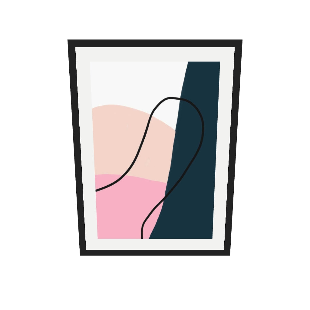 [ah-ar-v1:c9ee754d763f9d0a730d40e5] Abstract Colours Art Print — 50 x 70 cm, black frame (AR scale)
