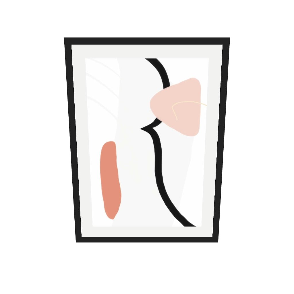[ah-ar-v1:7684483dcfda769823bada0a] Scandi Shapes Art Print — 50 x 70 cm, black frame (AR scale)