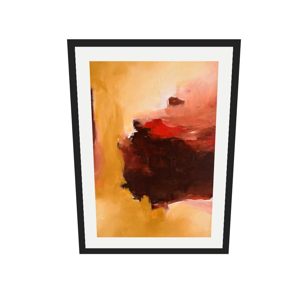 [ah-ar-v1:22098e97c694127fb4f1eddb] Abstract 391 Art Print — 50 x 70 cm, black frame (AR scale)