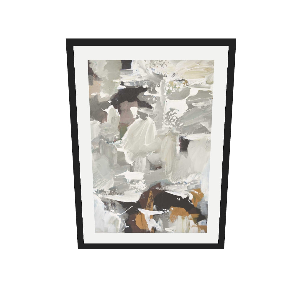 [ah-ar-v1:f01339cb95e7203171eef59f] Abstract 471 Art Print — 50 x 70 cm, black frame (AR scale)