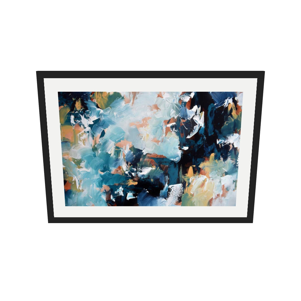 [ah-ar-v1:f0b08e8130e1bf7d5252e46c] Abstract 472 Art Print — 50 x 70 cm, black frame (AR scale)