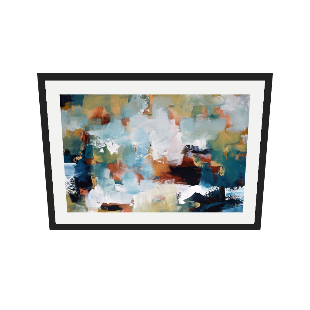 [ah-ar-v1:cde7bd9c141a5f1dcfa6671c] Abstract 476 Art Print — 50 x 70 cm, black frame (AR scale)