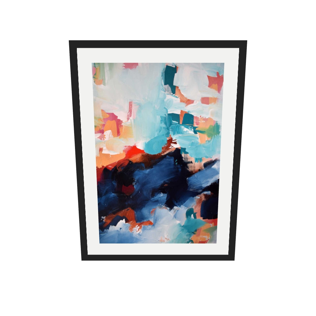 [ah-ar-v1:1ffb10ec38e89b9b635d20ac] Abstract 478 Art Print — 50 x 70 cm, black frame (AR scale)